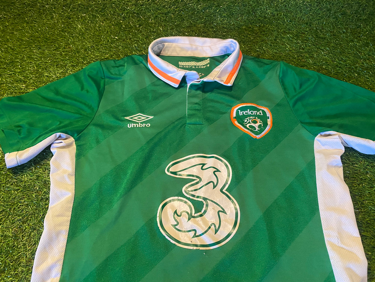 Republic of Ireland Eire Irish Football Soccer Small Mans McClean no11 Umbro 2016 Home Jersey