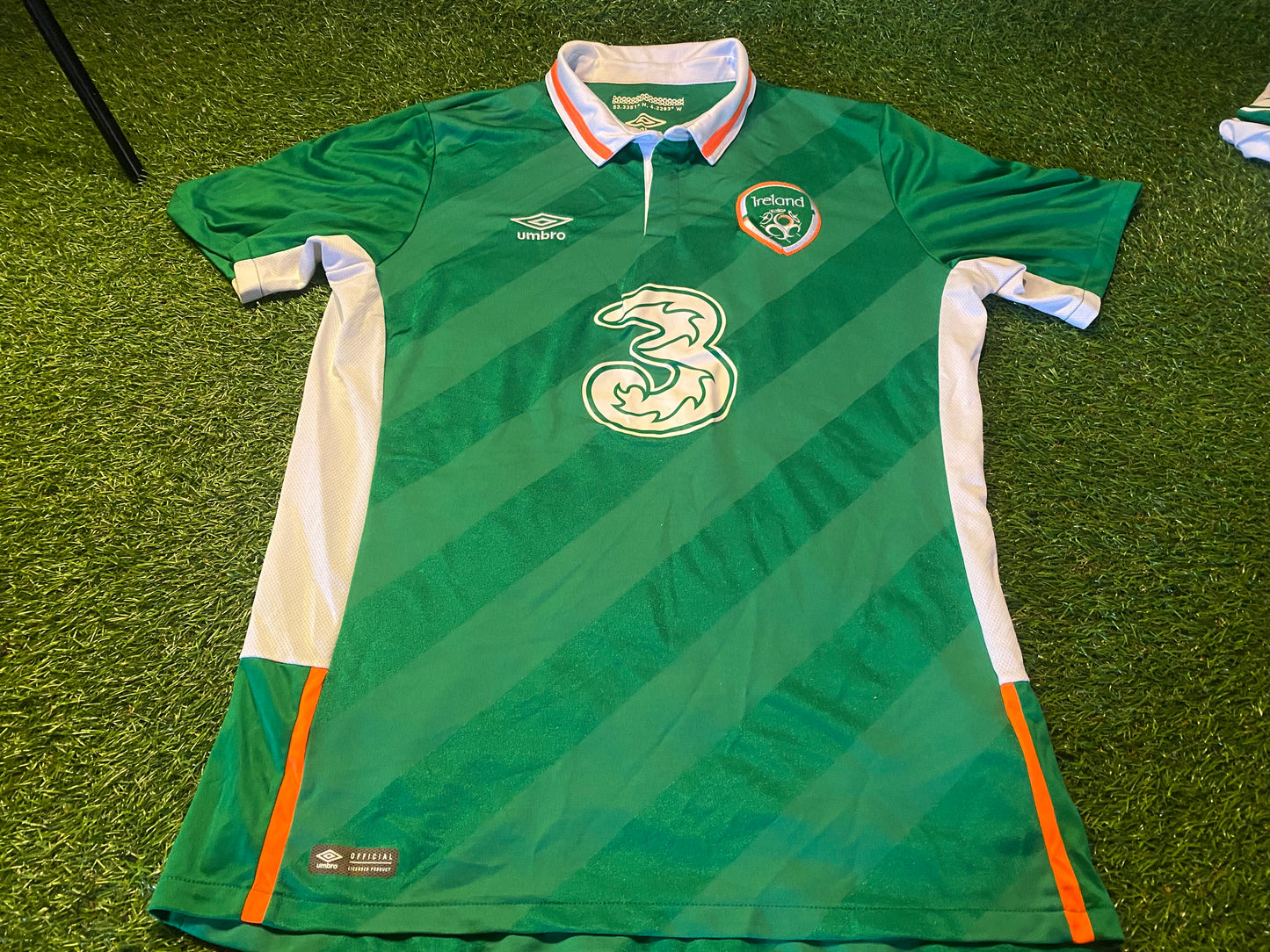 Republic of Ireland Eire Irish Football Soccer Large Mans Umbro Made 2016 Home Jersey