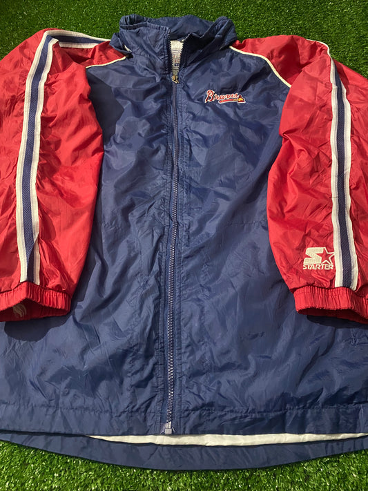 Atlanta Braves MLB Baseball USA XL Extra Large Mans Breathable Lined Vintage Starter Jacket
