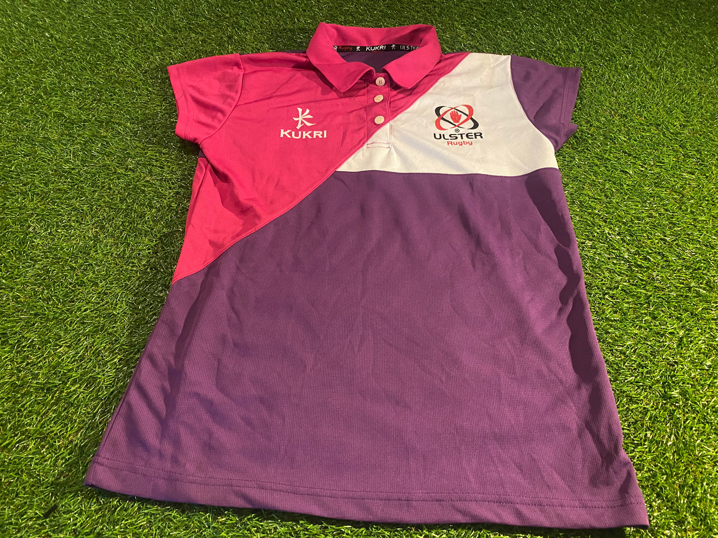 Ulster Northern Irish Rugby Union Football Womans Size 12 Kukri Made Polo Jersey