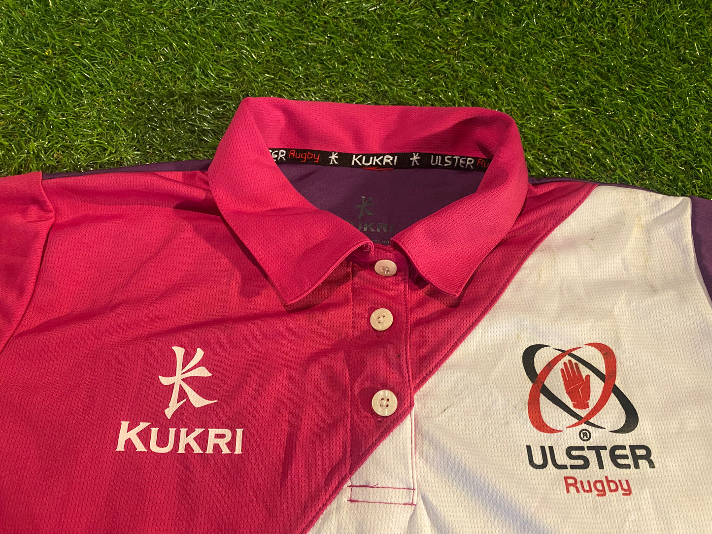 Ulster Northern Irish Rugby Union Football Womans Size 12 Kukri Made Polo Jersey