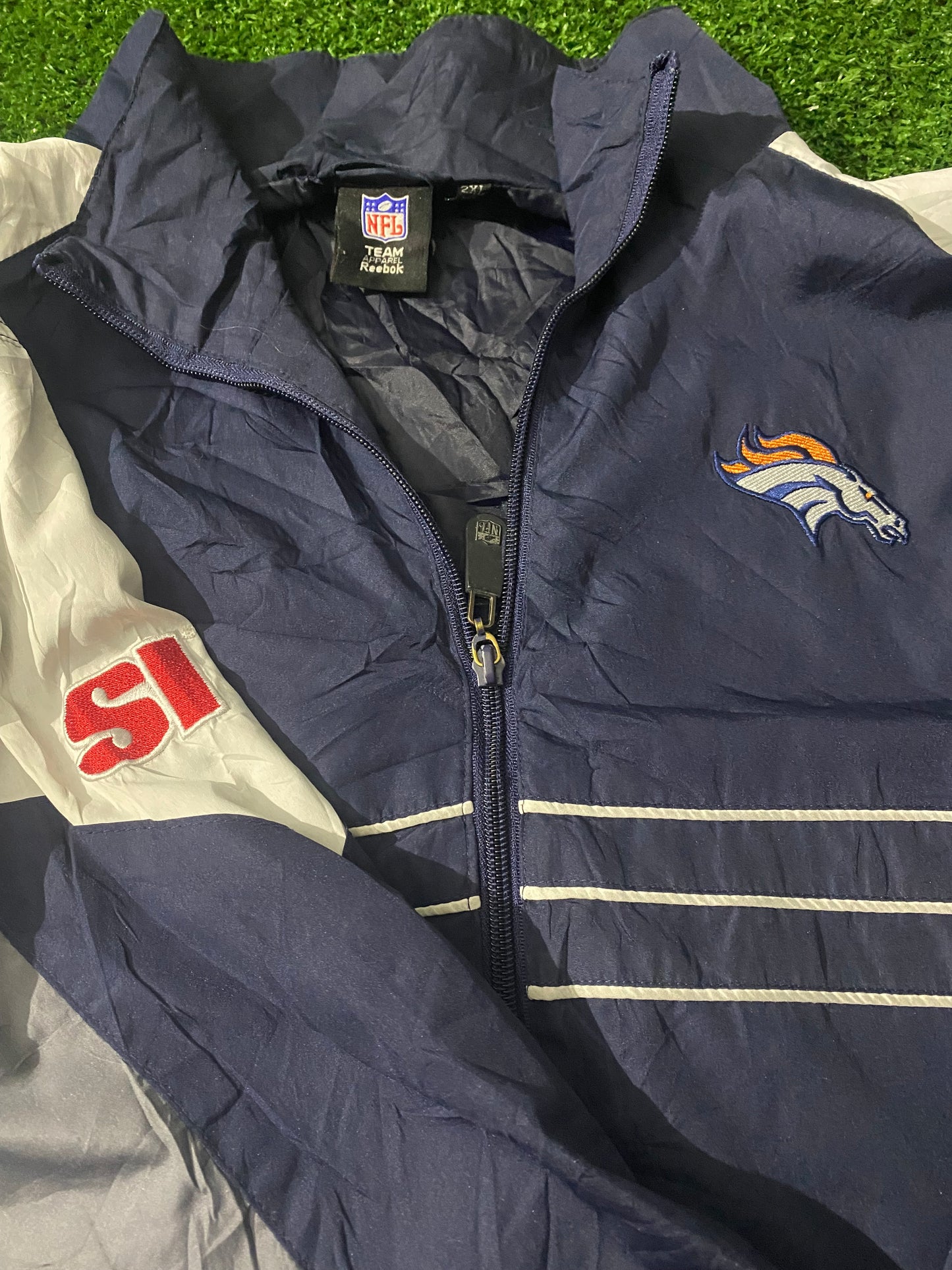 Denver Broncos USA NFL American Football Big XXL 2XL Lighter Full Zip Up Reebok jacket