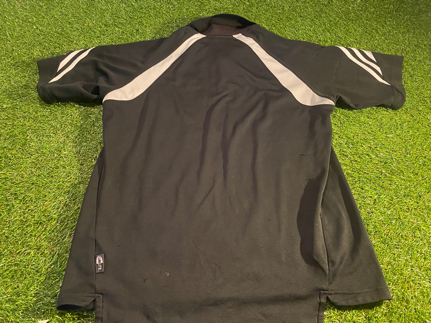 New Zealand All Blacks Rugby Union Football Large Mans Vintage Adidas Polo Jersey