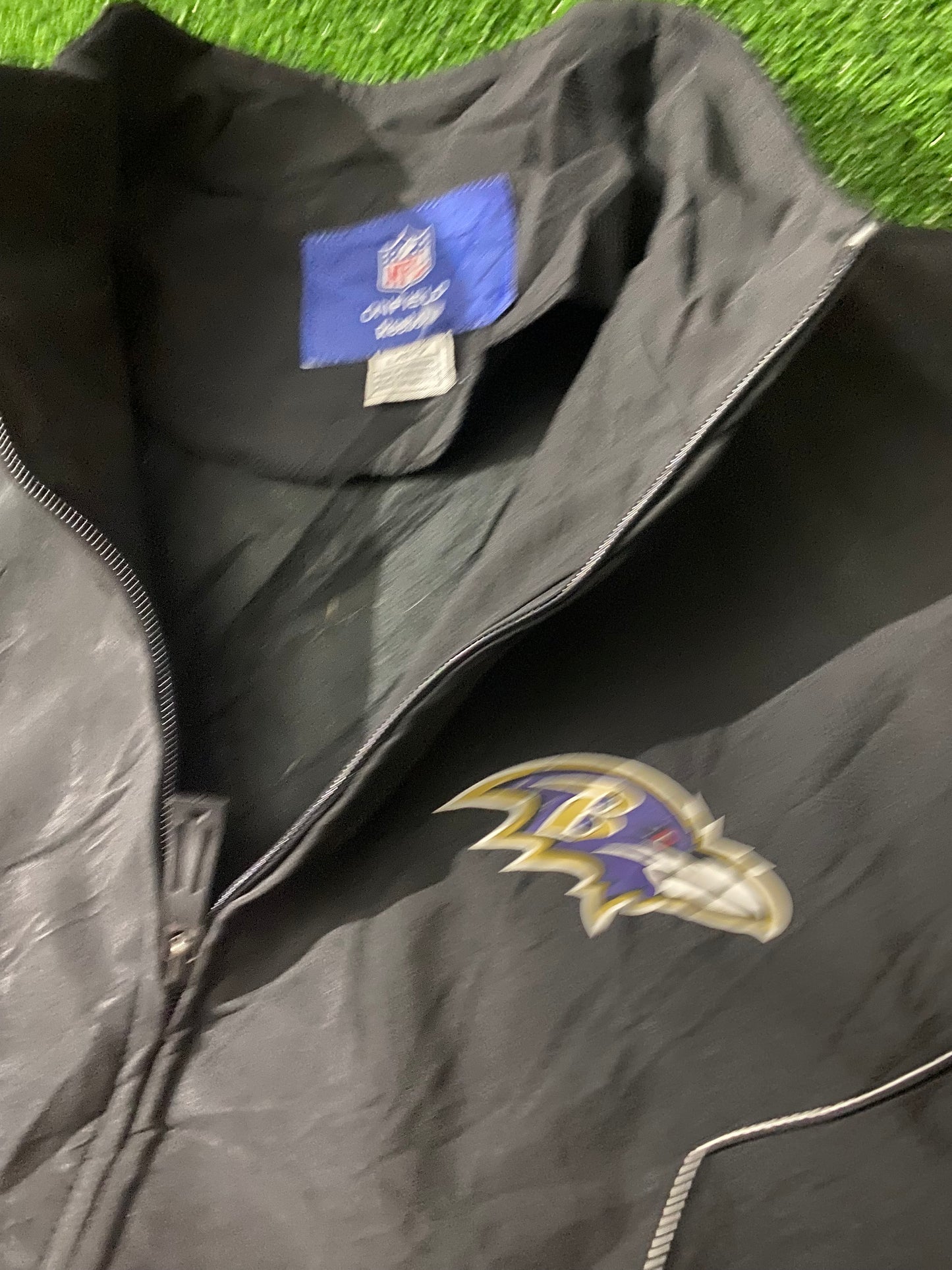 Baltimore Ravens NFL American Football USA Large mans Reebok On Field Made Zip Up jacket