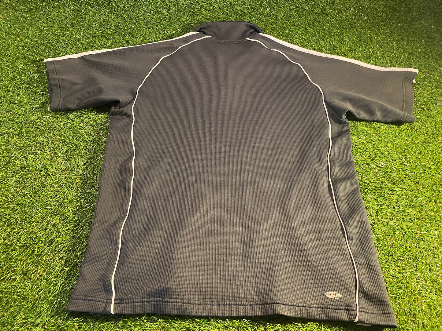 New Zealand All Blacks Rugby Union Football Medium Mans Vintage Adidas Polo Jersey