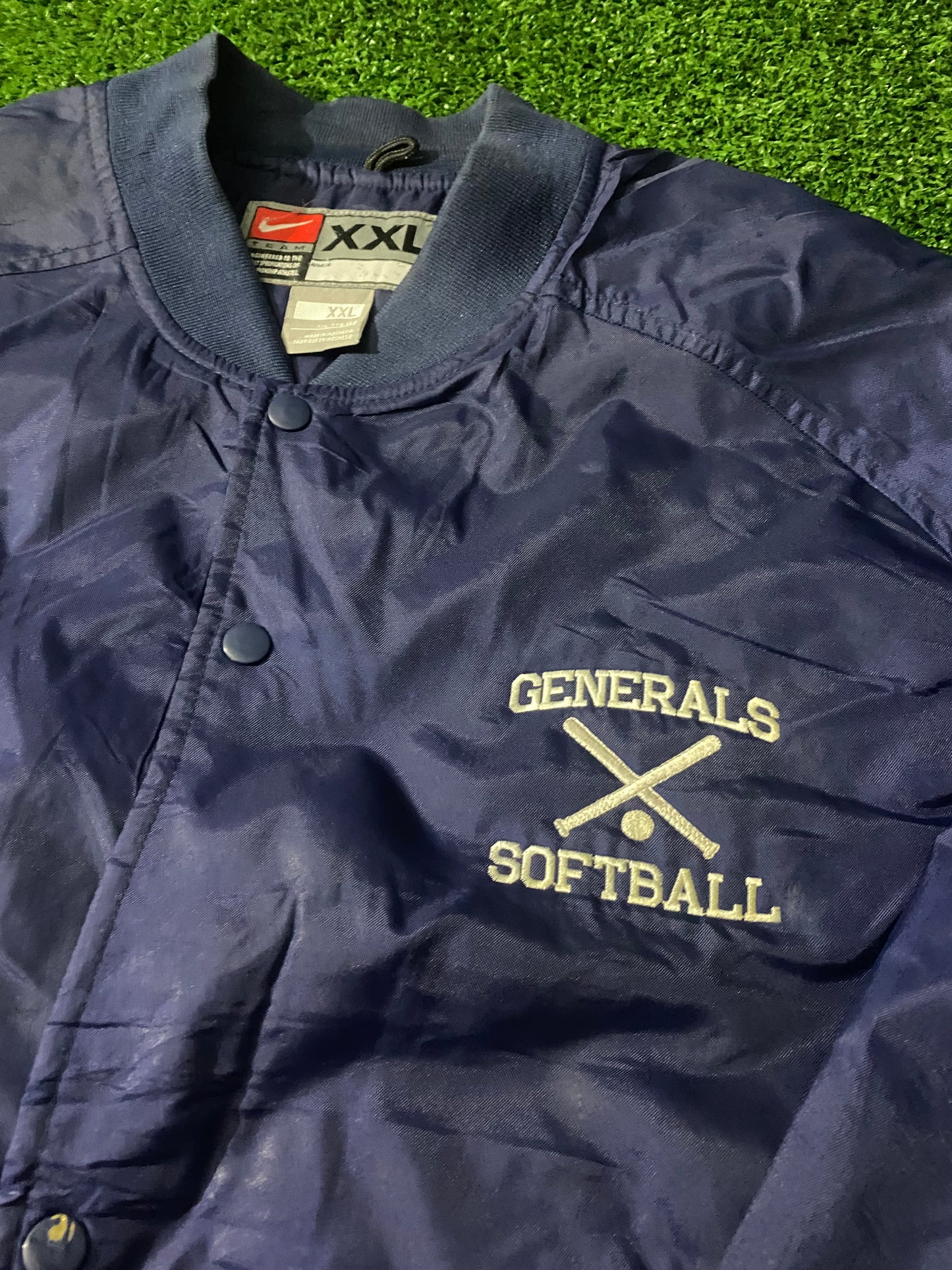 Generals USA United States Of America Big Loose Fit XXL 2XL Mans Nike Button Bomber Jacket