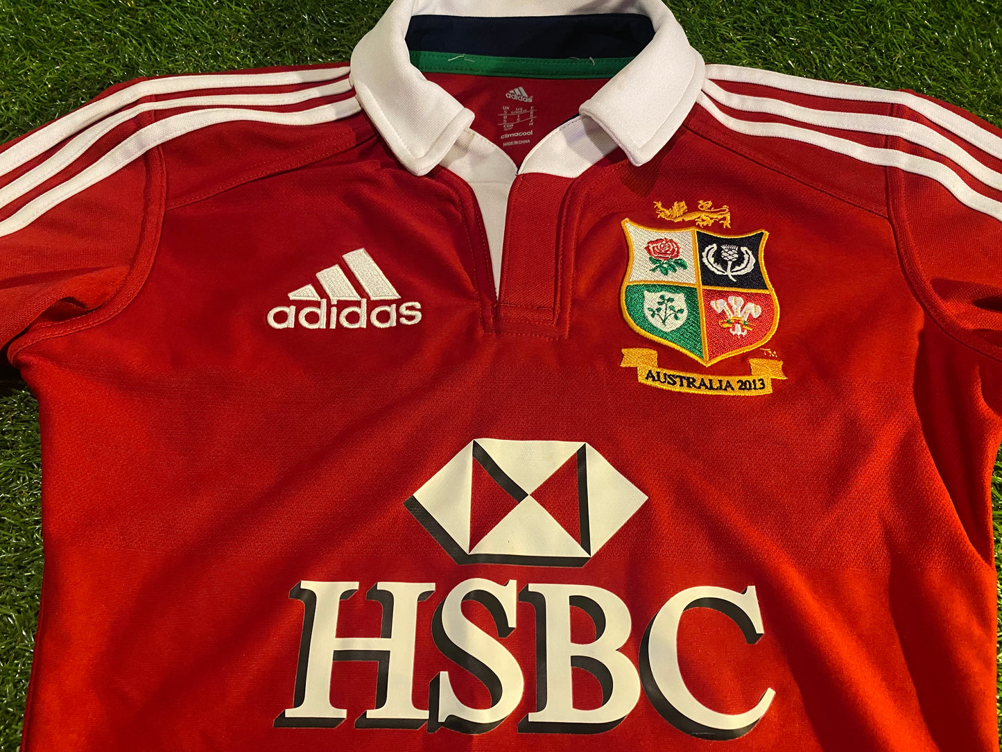 British & Irish Lions Rugby Union Football Small Mans 2013 Adidas Tour of Australia Tight Fit Jersey