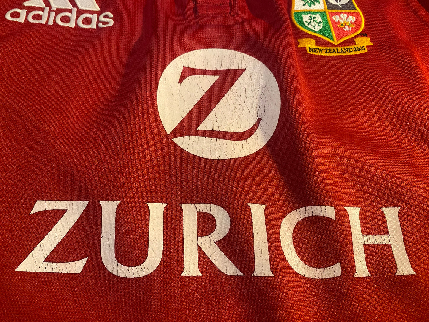 British & Irish Lions Rugby Union Football Medium Mans 2005 Adidas Tour of New Zealand Jersey
