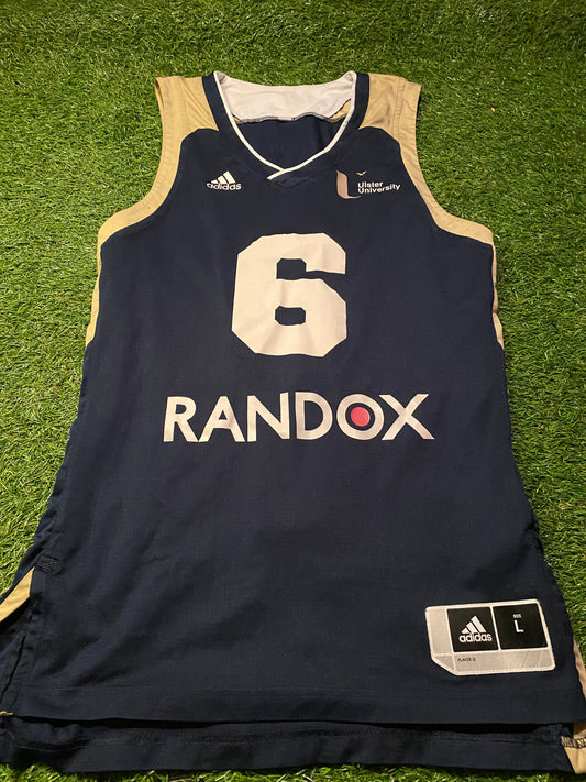 UUJ Ulster University NBA Type Basketball Medium / Large Mans Adidas no6 Jersey