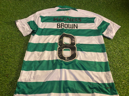 Celtic FC Scotland Scottish Soccer Football Large Mans Scott Brown no8 Home Jersey
