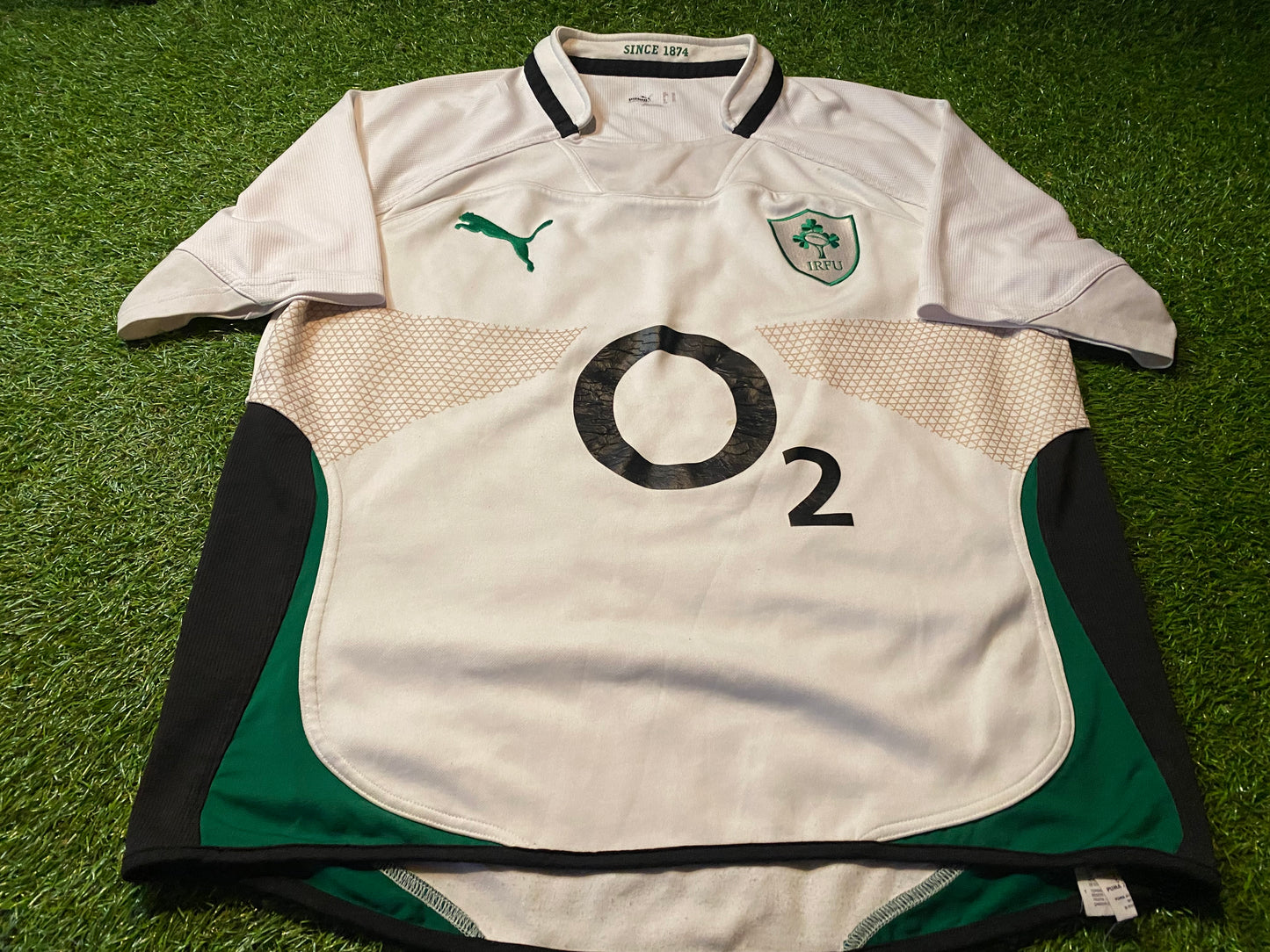 Ireland IRFU Eire Irish Rugby Union XL Extra Large Mans Puma Made Away Jersey