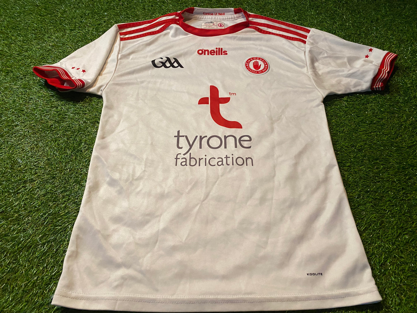 Co Tyrone GAA Gaelic Football Eire Ireland Irish Medium mans Tight Fit Home Jersey