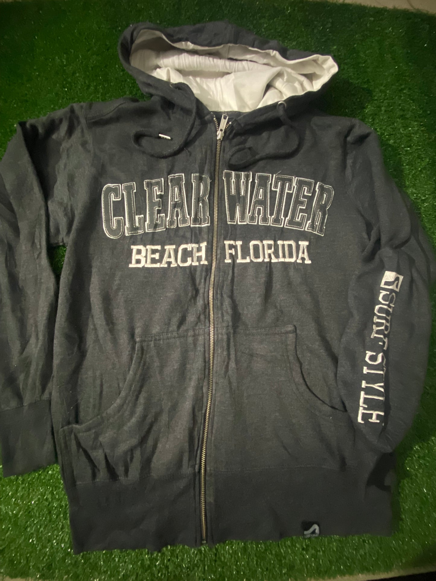 Clear Water Beach Florida USA United States Medium mans Full Zip Up Hoody / Hooded Top