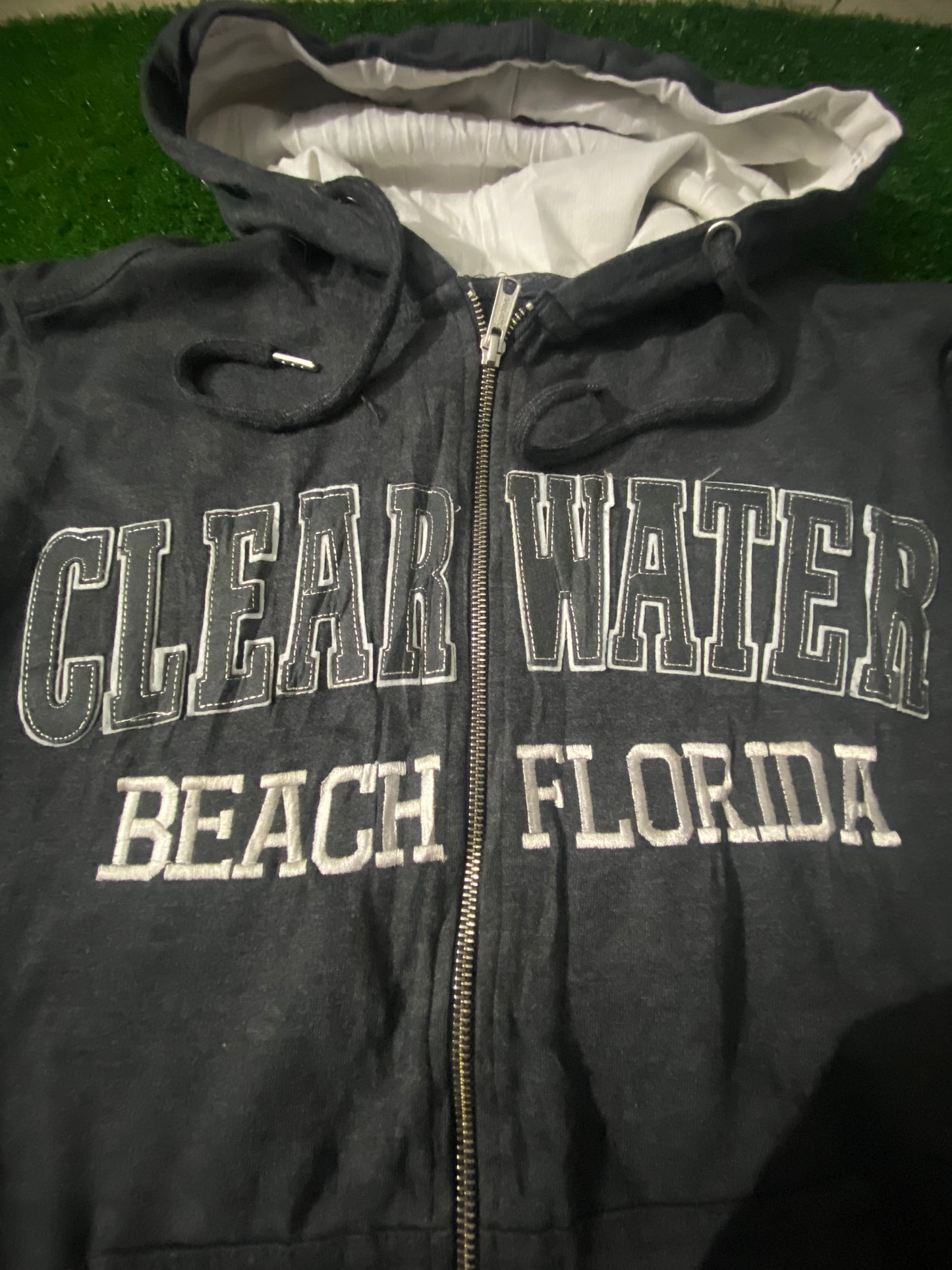 Clear Water Beach Florida USA United States Medium mans Full Zip Up Hoody / Hooded Top