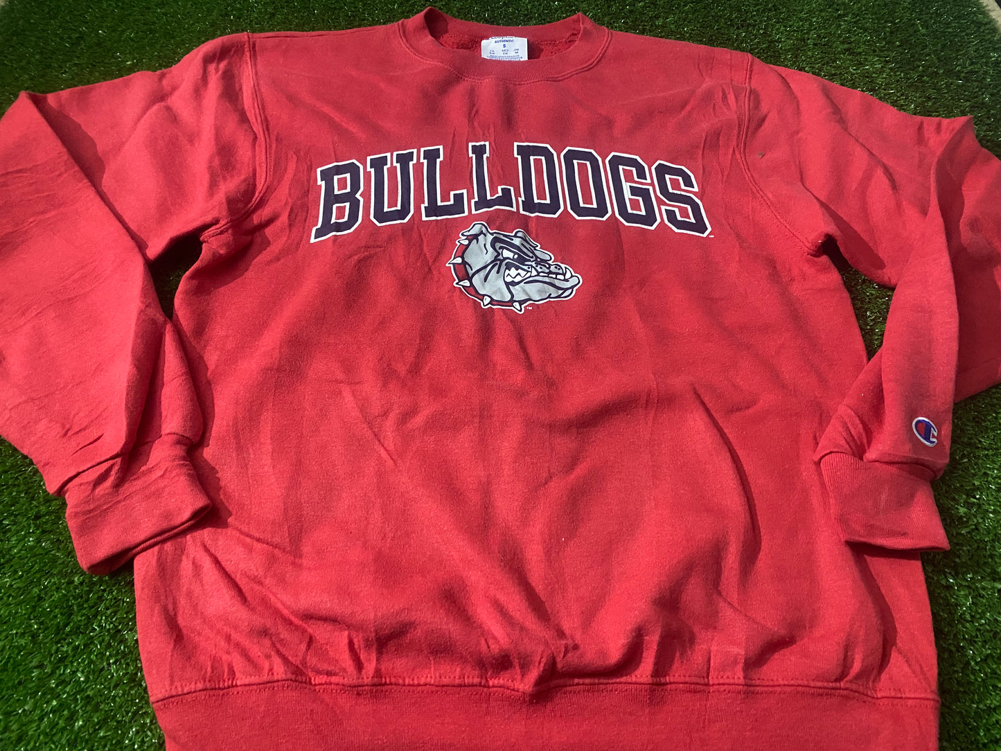 Bulldogs USA United States Small mans Vintage Champion Made Sweater / Sweatshirt