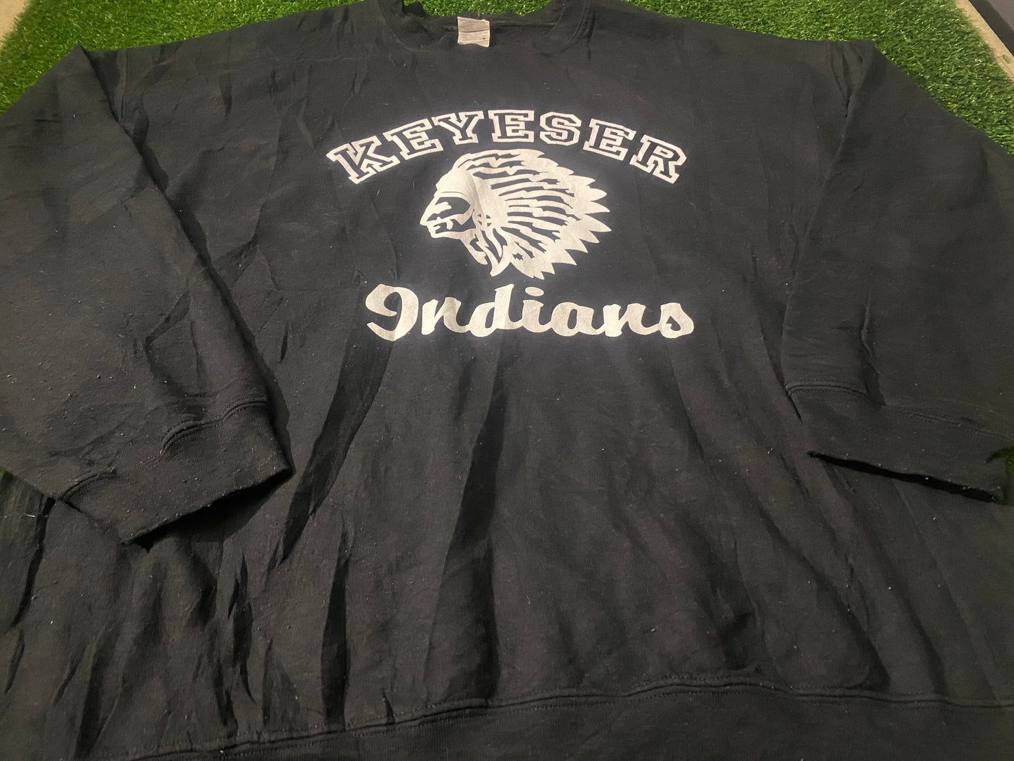 Keyeser Indians USA United States XXL 2XL Mans Vintage Gildan Made Sweater