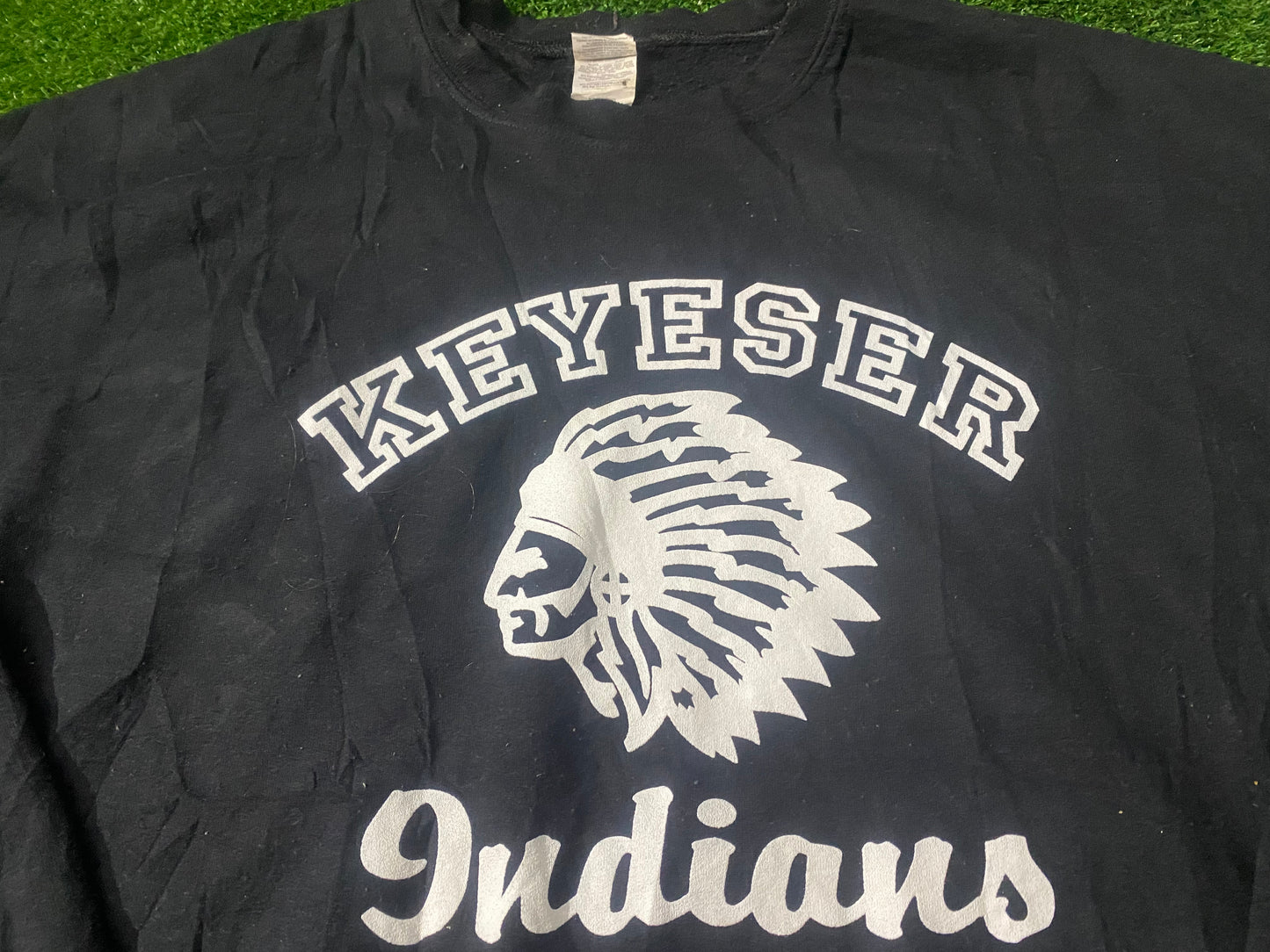 Keyeser Indians USA United States XXL 2XL Mans Vintage Gildan Made Sweater