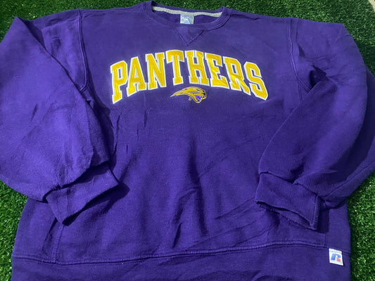 Panthers University North Iowa USA Small Mans Vintage Russell Athletic Sweater Sweatshirt