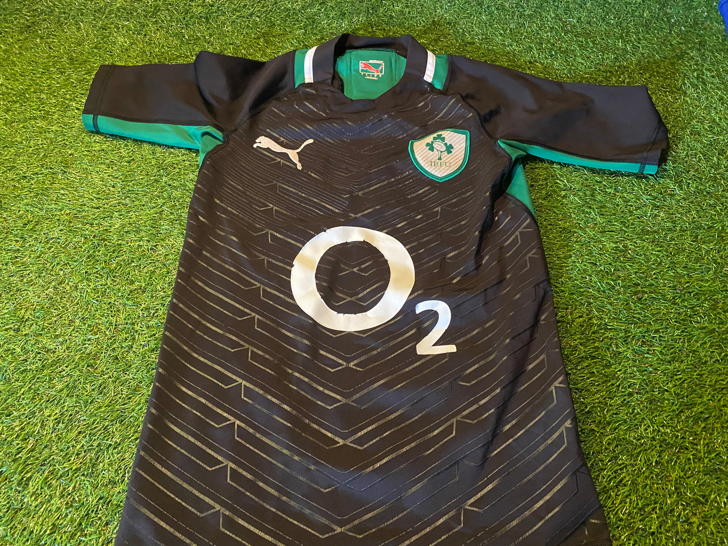 Ireland IRFU Irish Eire Rugby Union Football Small mans Puma Tight Fit Player Issued Jersey