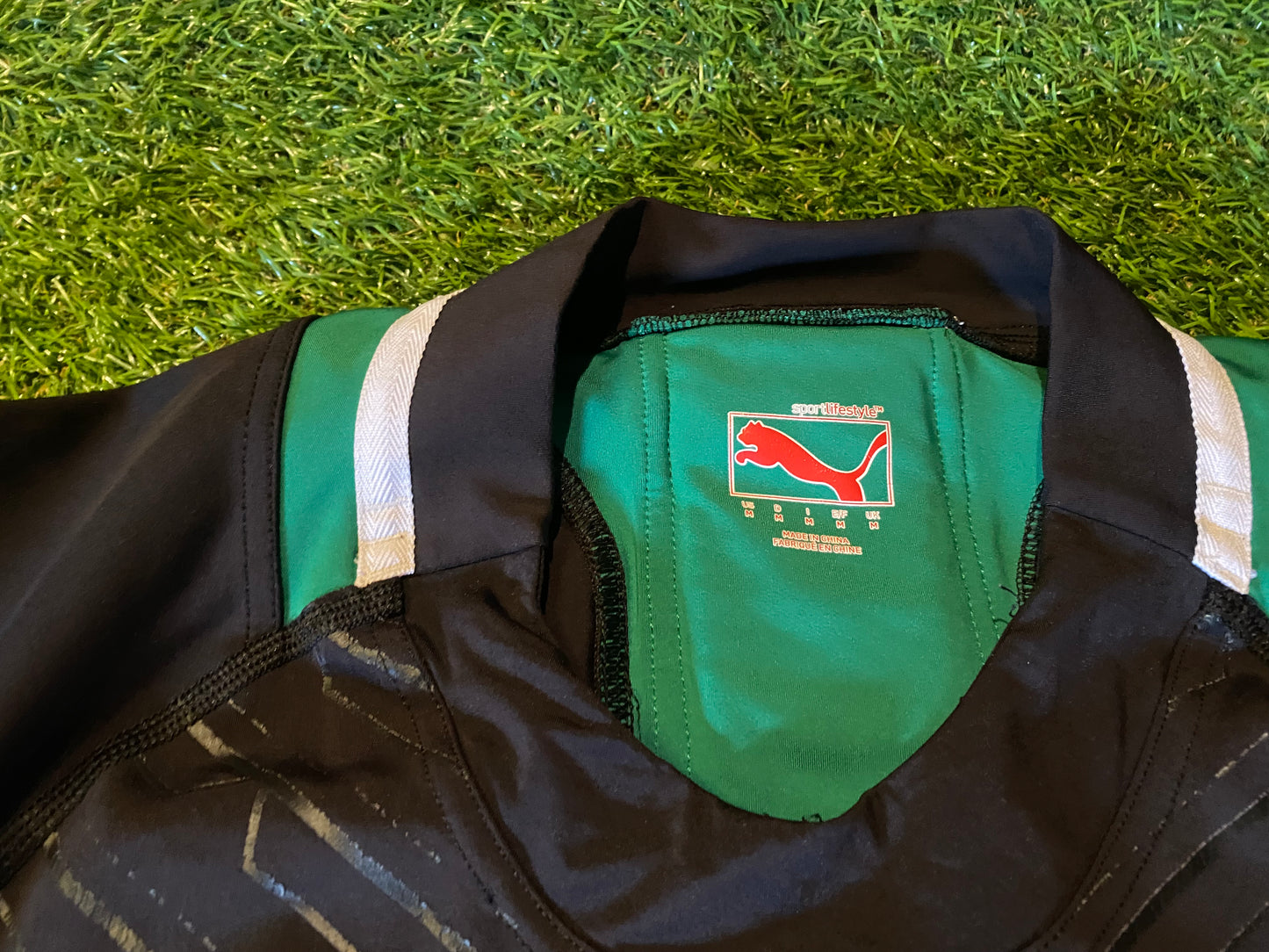 Ireland IRFU Irish Eire Rugby Union Football Small mans Puma Tight Fit Player Issued Jersey