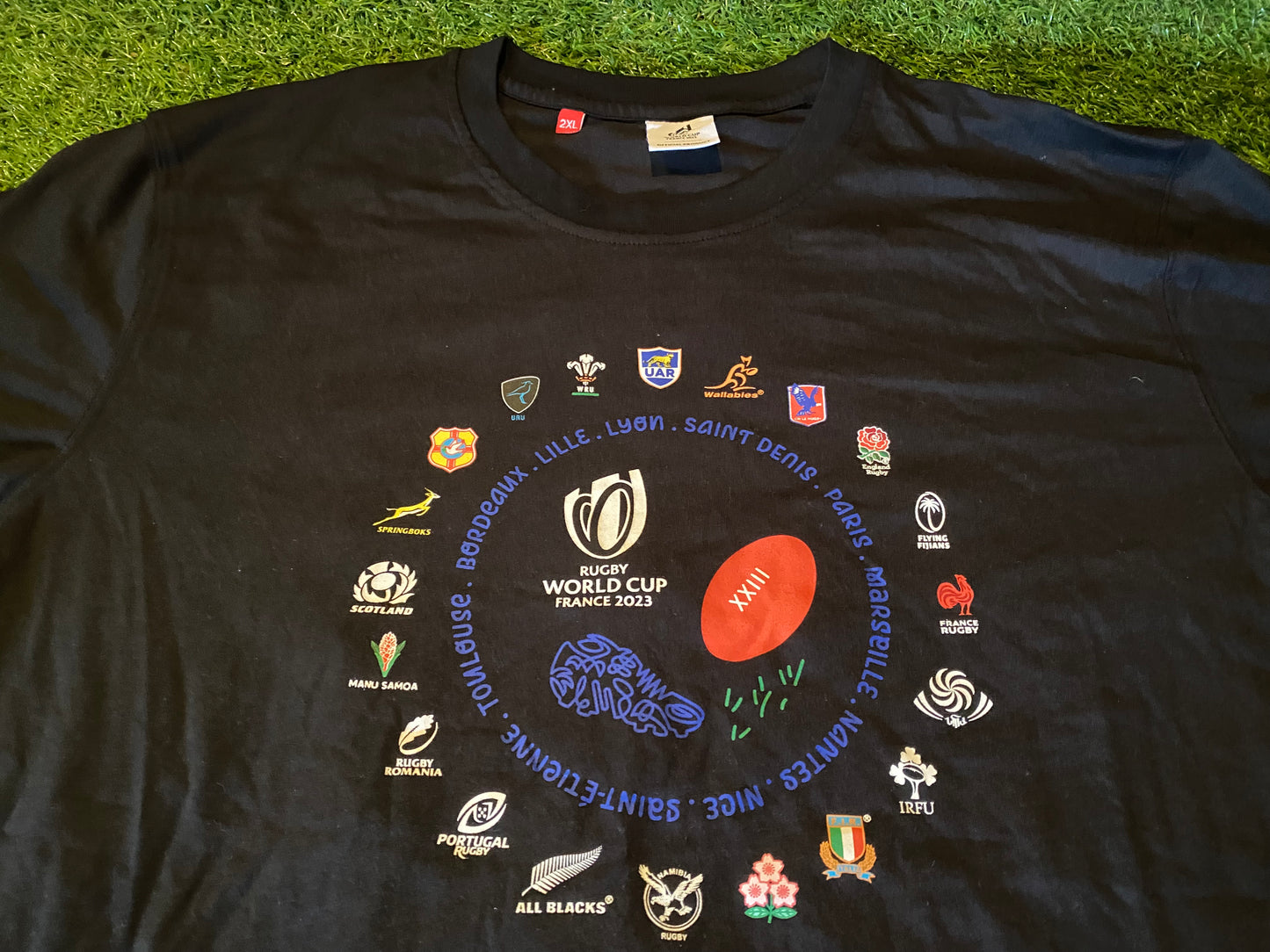 Rugby Union World Cup France 2023 XL Extra Large Mans Cotton T Shirt Top