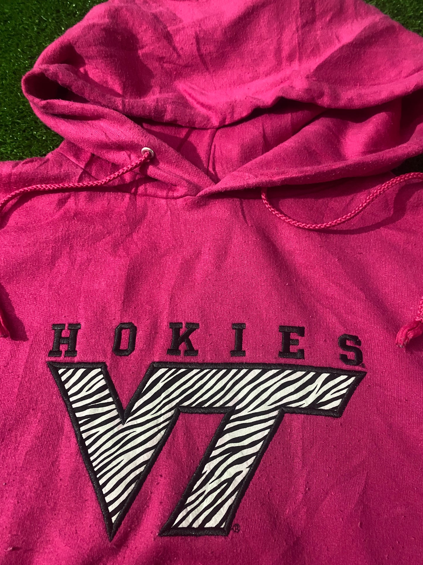 Hokies Virginia Tech USA United States Medium Mans Champion Made Hoody Hooded Top