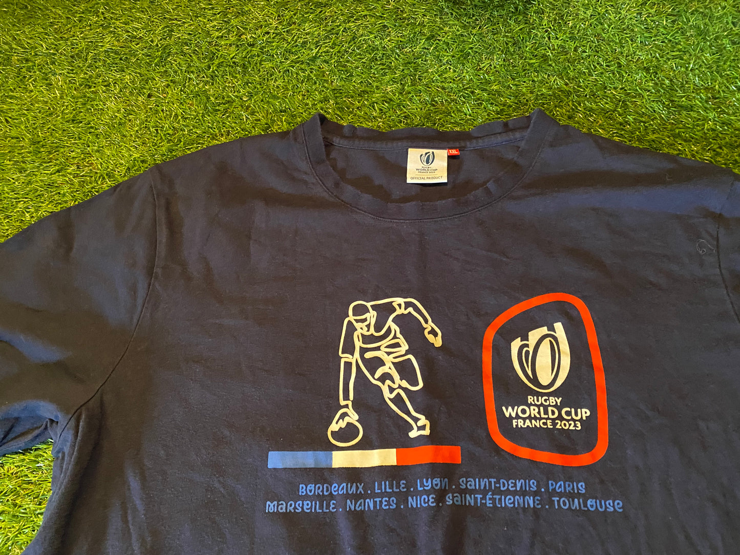 Rugby Union World Cup France 2023 XL Extra Large Mans Cotton T Shirt Top