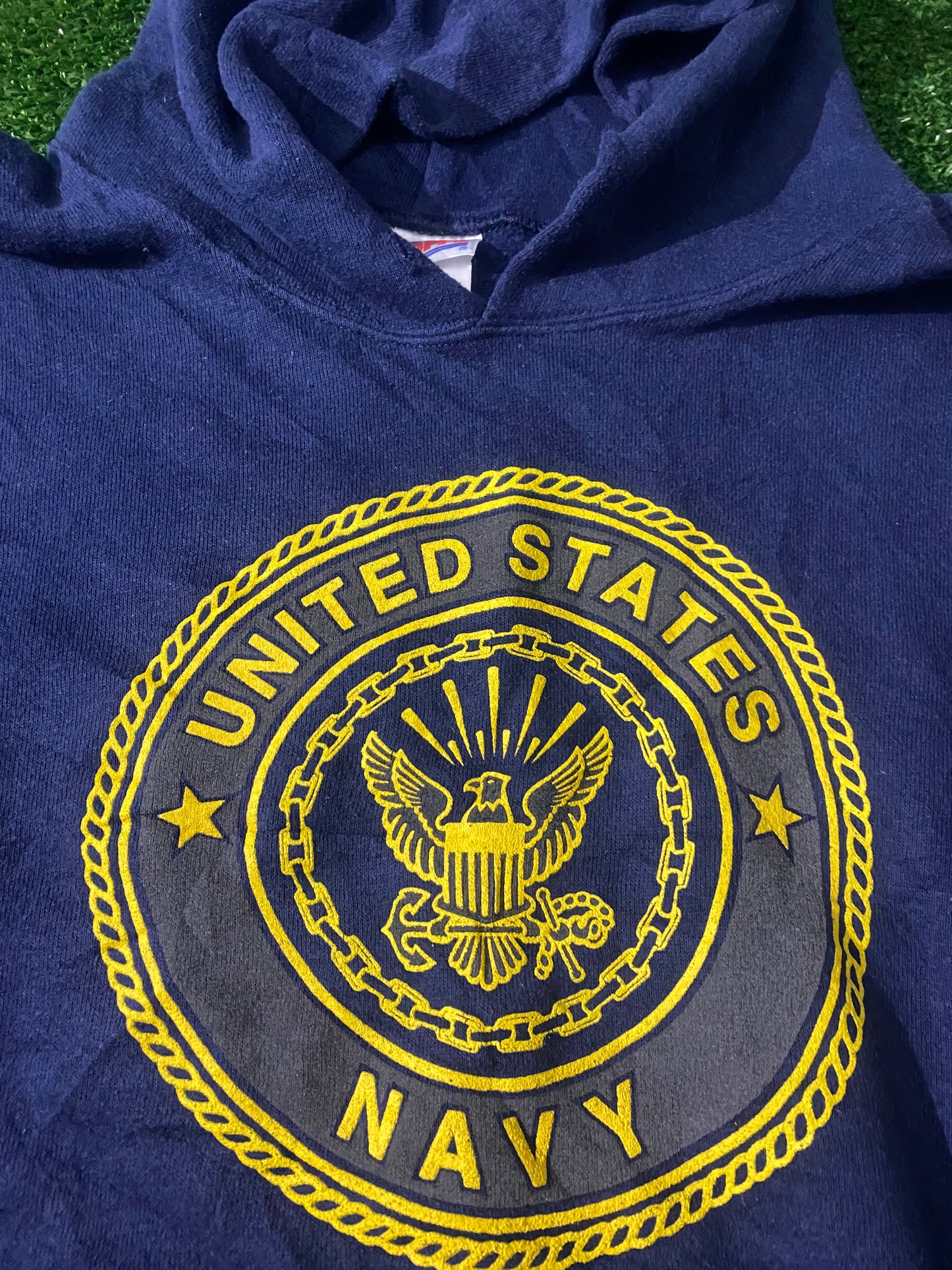 US Navy Seals USA United States Large Mans Rare Vintage Soffe Made Hoody Hooded Top