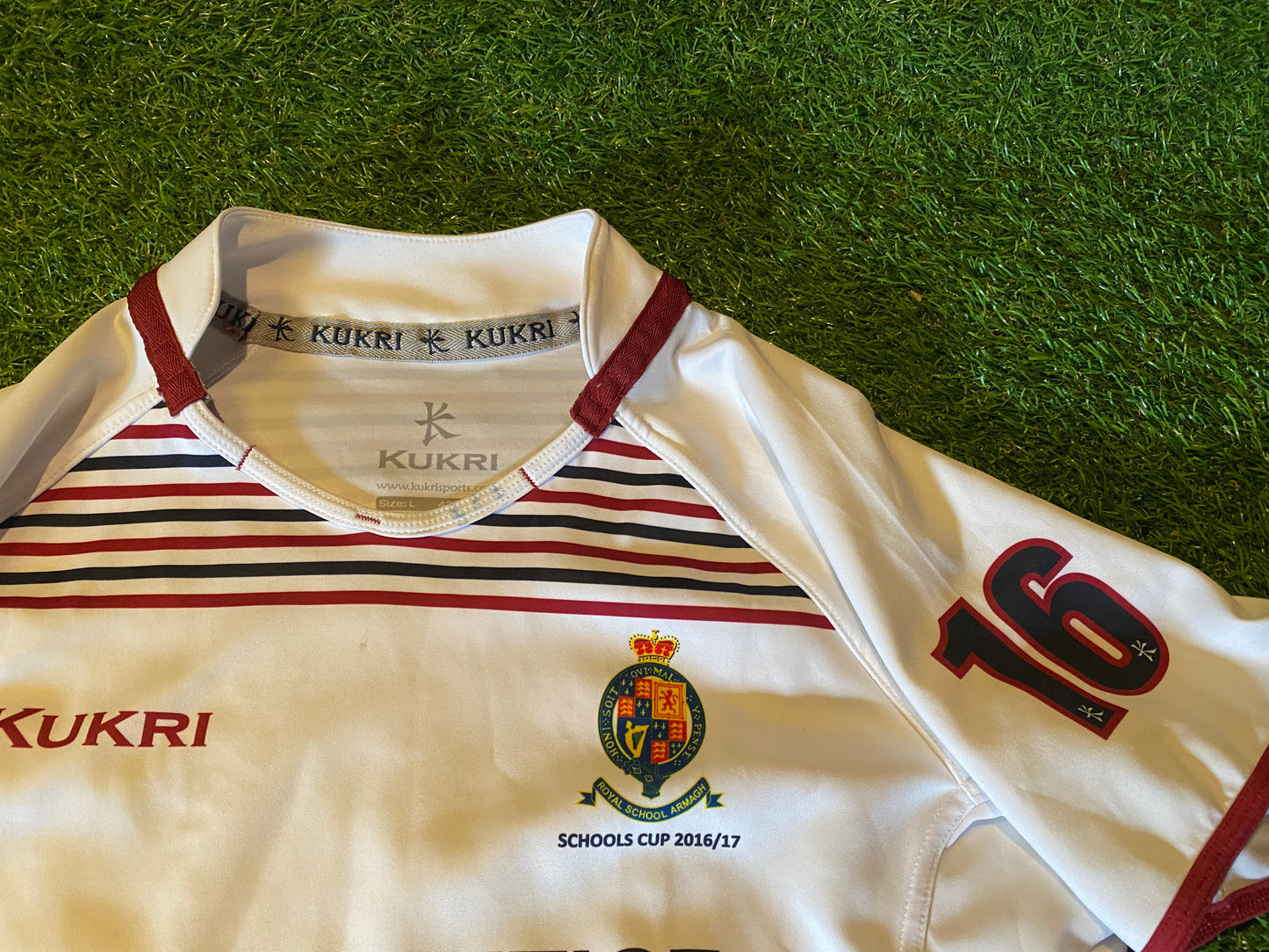Royal School Armagh Schools Cup Rugby Union Ulster Large Mans Match Worn 16 Jersey