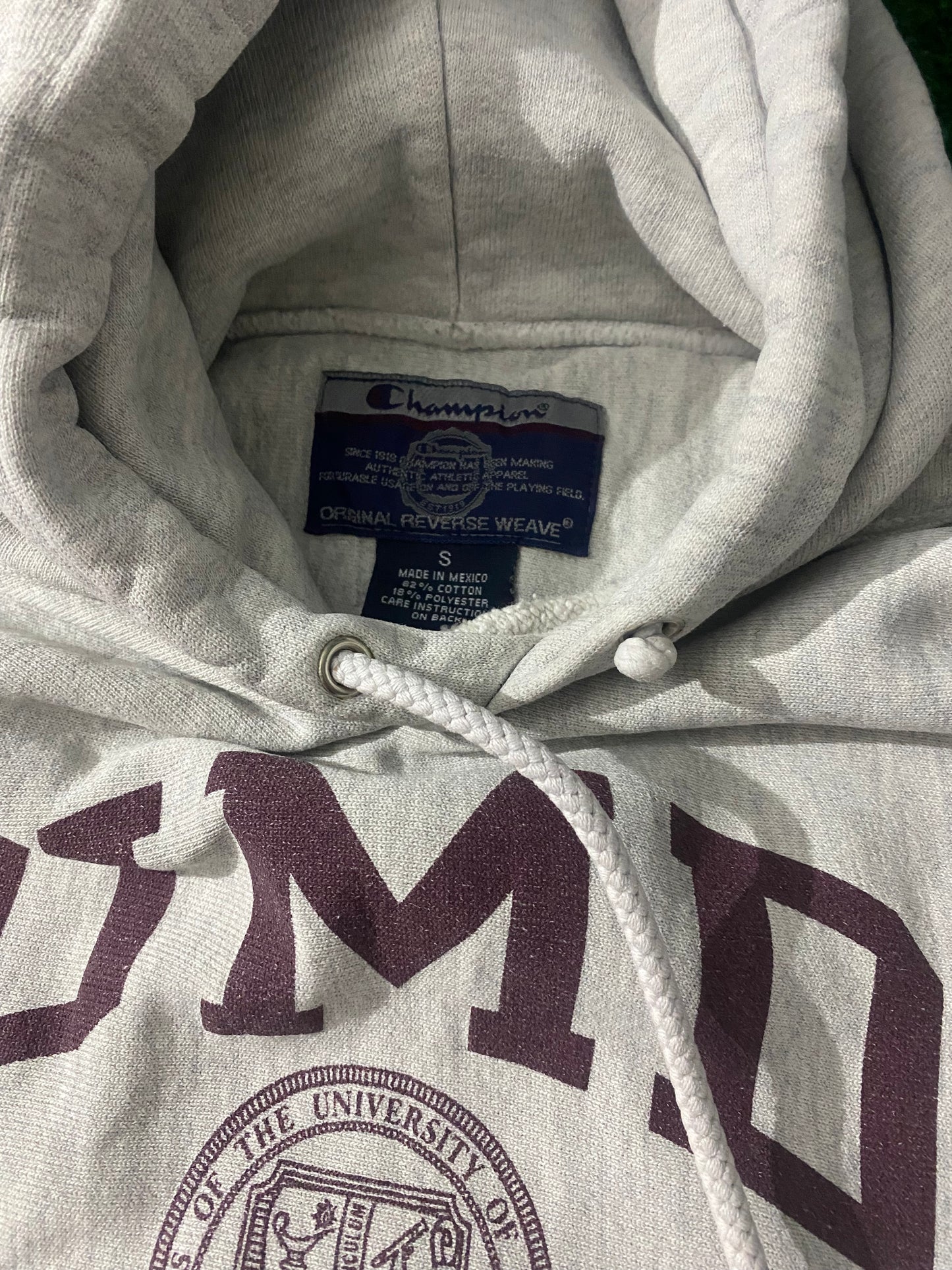 UMD University of Minnesota USA Small Mans Vintage Champion Made Hoody Hooded Top