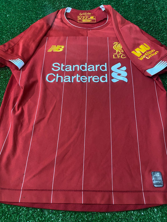 Liverpool FC England Soccer Football Large Boys 10-11 Year New Balance Made Home Jersey