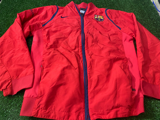 FCB Barcelona Spain Football XL Boys 13-15 Year Old Nike Made Breathable Lined Jacket