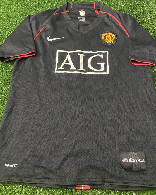 Manchester United Soccer Football XL Boys / Youths Nani no17 Rare Nike Made Away Jersey