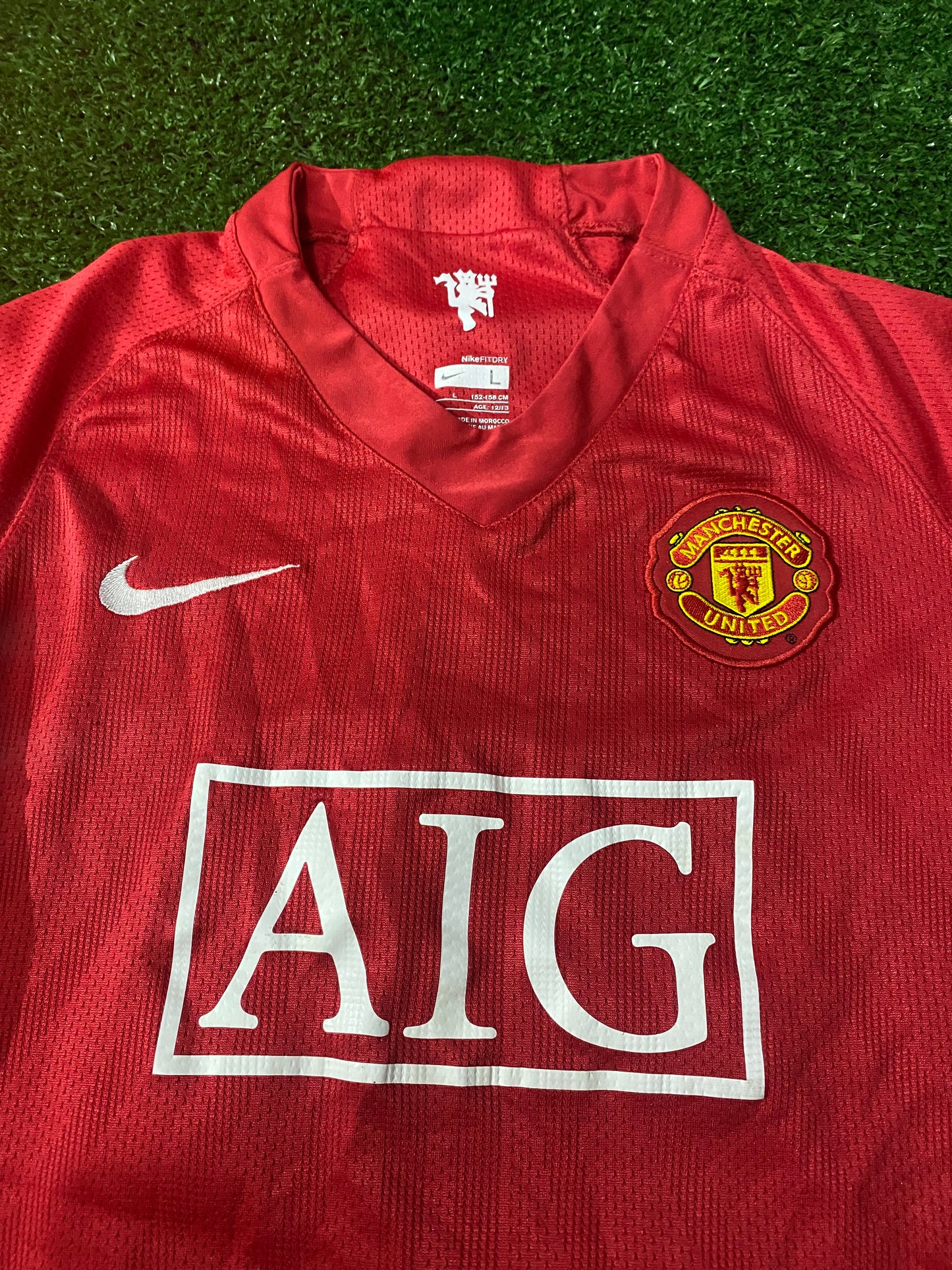 Manchester United Football Large Boys 10-12 Year Old Nike Made Rooney no10 Home Jersey