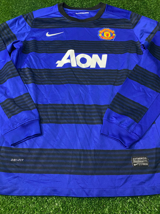 Manchester United Soccer Football XL Boys / Youths Young no18 Nike Made Away Jersey