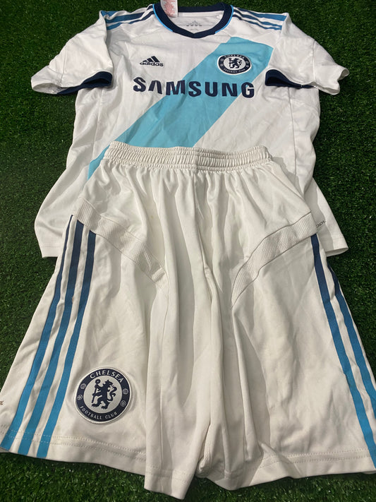 Chelsea England Soccer Football Large Boys 10-12 Year Old EPL Adidas Top & Shorts Set