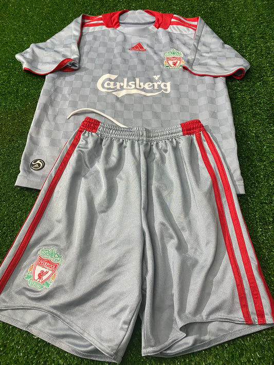 Liverpool England Soccer Football Medium Boys 9-11 Year Old EPL Adidas Top & Shorts Set