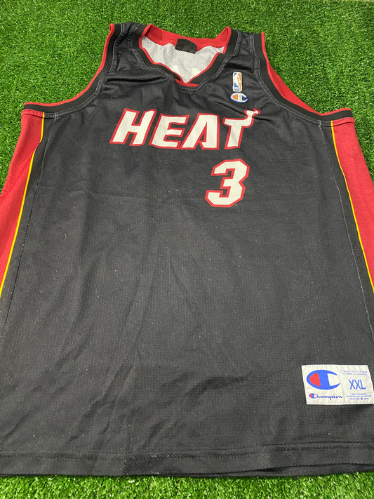 Miami Heat USA NBA Basketball XXL 2XL Mans Wade no3 Vintage Champion Made Jersey