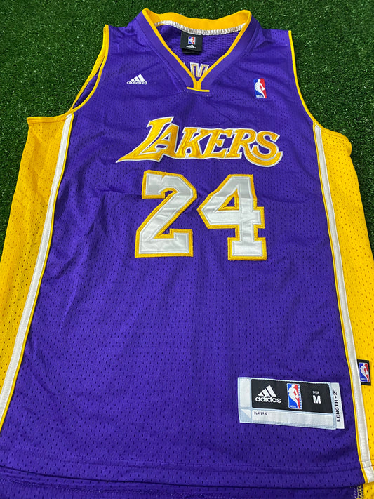 LA Lakers USA NBA Basketball Medium Mans Vintage Adidas Bryant no24 Vintage Jersey