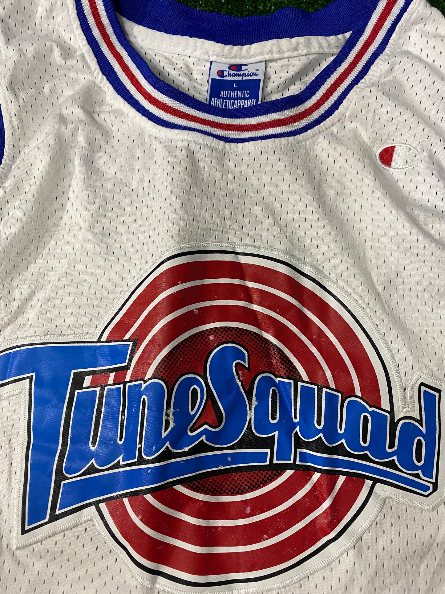 Space Jam Tune Squad USA NBA Basketball Large Mans Rare Champion Made Bugs no1 Jersey