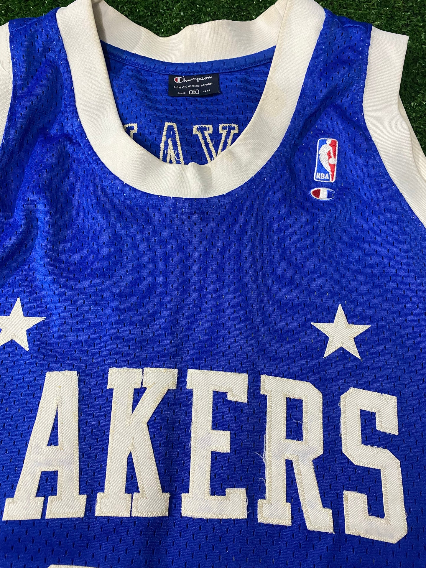 LA Lakers USA NBA Basketball Medium Mans Rare Vintage Bryant no24 Champion Made Jersey