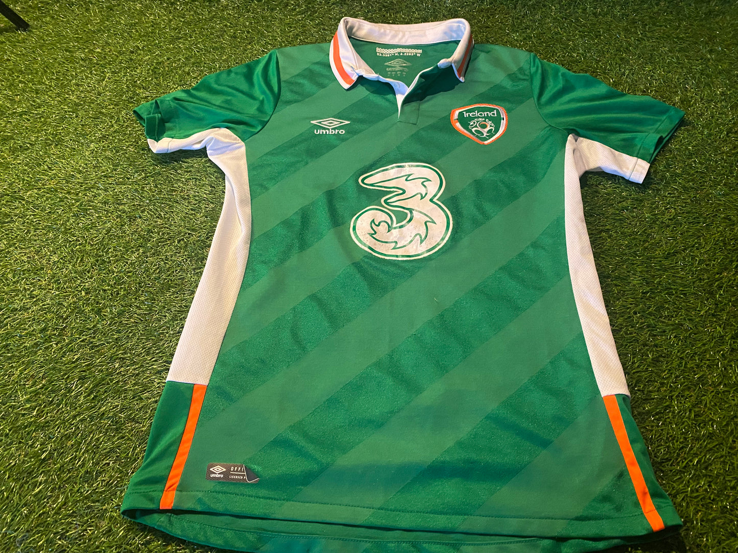 Republic of Ireland Eire Irish Football Soccer Small Mans Umbro Made Home Jersey