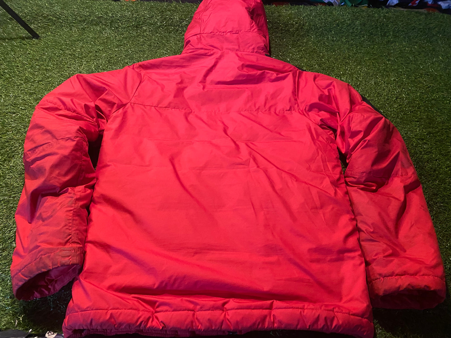 Manchester United Football Small Mans Nike Made Puffed Padded Hooded Zip Up Coat