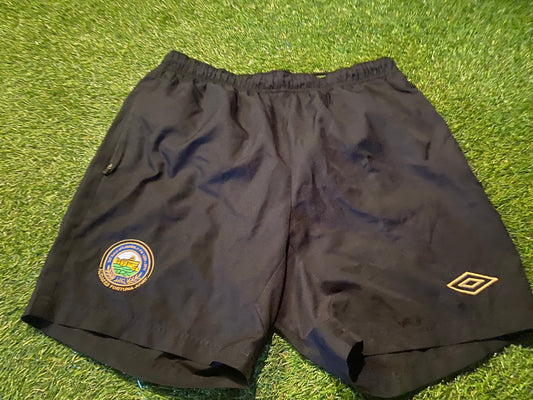 Linfield  FC Northern Ireland Soccer Football 1886-2011 Large Mans Black Umbro Shorts