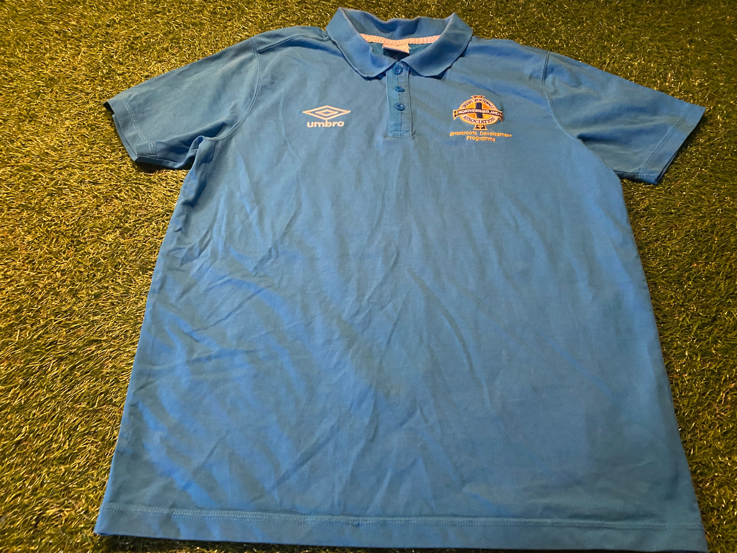 Northern Ireland Football Ulster GAWA Large Mans Umbro Made Polo Top / Shirt / Jersey