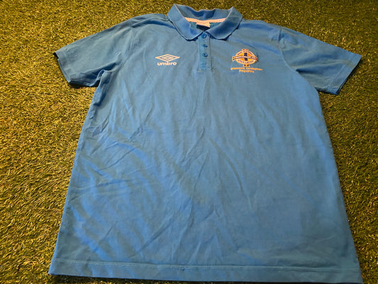 Northern Ireland Football Ulster GAWA Large Mans Umbro Made Polo Top / Shirt / Jersey