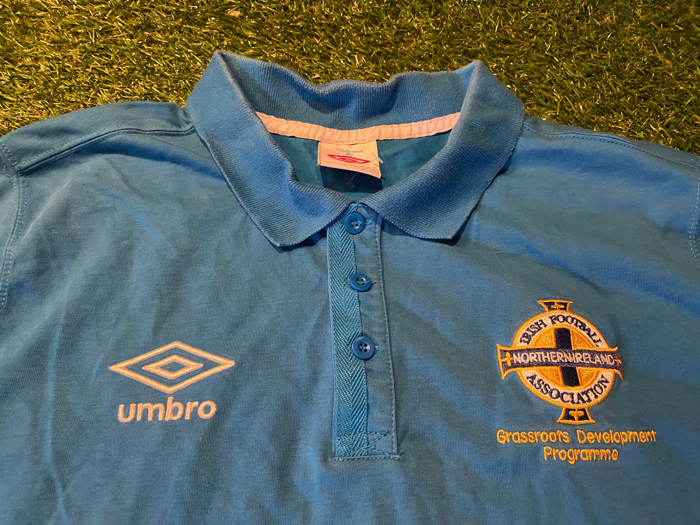 Northern Ireland Football Ulster GAWA Large Mans Umbro Made Polo Top / Shirt / Jersey