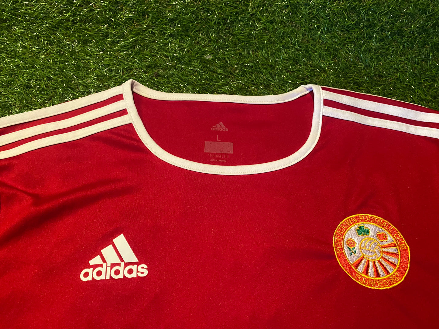 Portadown FC Northern Ireland Football Large Mans Adidas Lighter Leisure Jersey