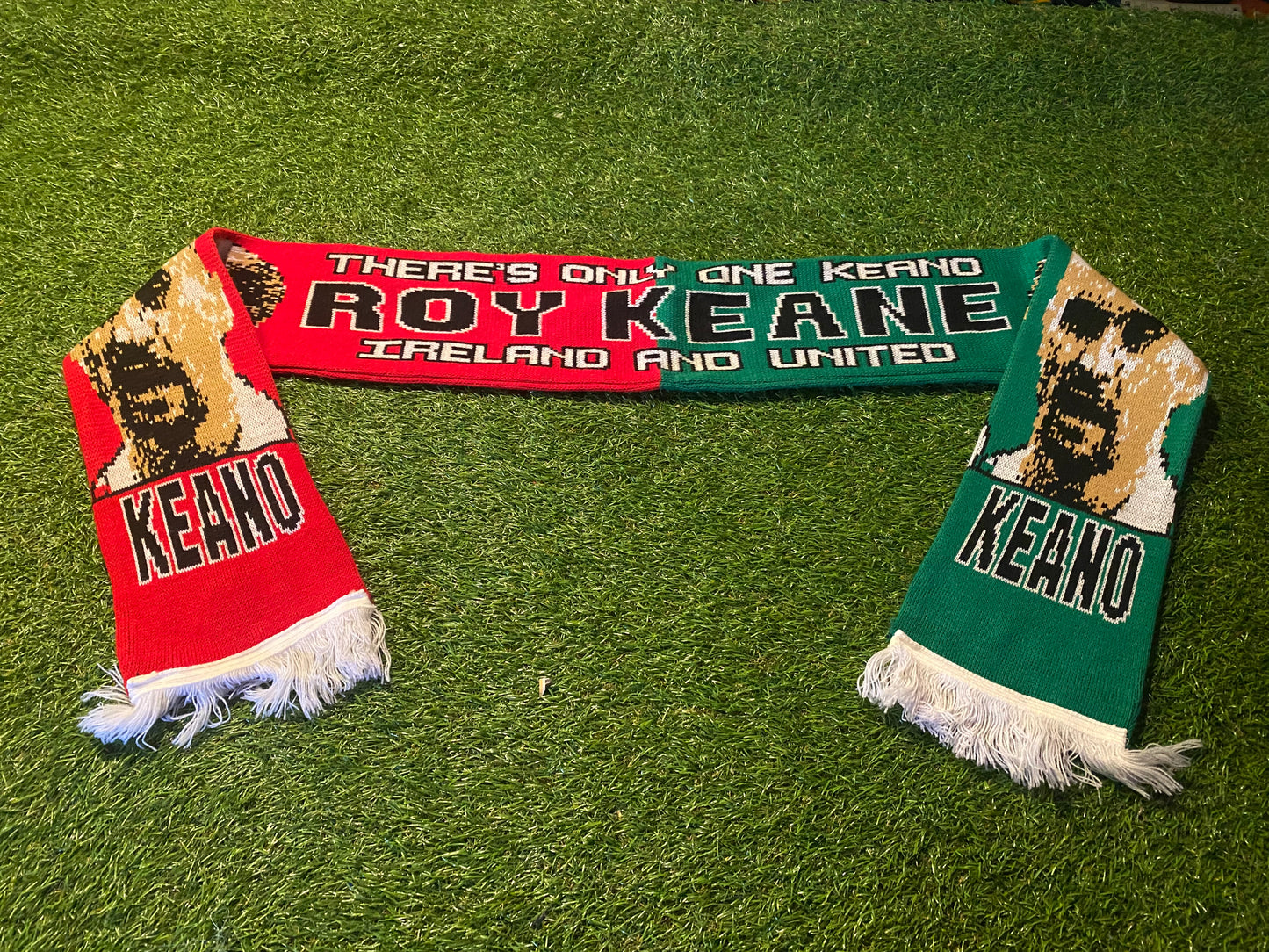 Manchester United Roy Keane Ireland Football Soccer Full Size Vintage Adult Scarf Scarves