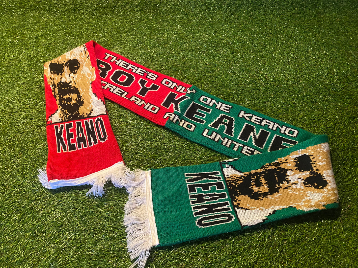 Manchester United Roy Keane Ireland Football Soccer Full Size Vintage Adult Scarf Scarves